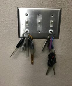 KeySmart KeyCatch - A Modern Magnetic Key Rack - Easy Installation Key Holder - Screws Into Lightswitch Panel - Strong Magnet (6-Pack) 55 710srf0d9L