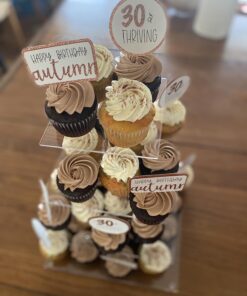 YestBuy 4 Tier Acrylic Cupcake Stand, Premium Cupcake Holder, Acrylic Cupcake Tower Display Cady Bar Party Décor – Display for Pastry(4.7" Between 2 Layers)… 4 Tier Square (4.7" between 2 layers) Clear 36 710t2ysKIL