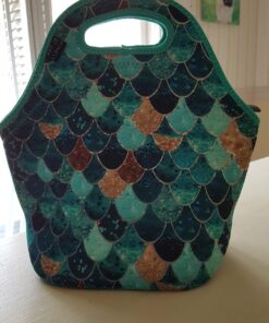 Artovida Artists Collective Insulated Neoprene Lunch Bag - Washable Soft Lunch Tote for Work and Picnic - Design by Monika Strigel (Germany) Really Mermaid - Classic Monika Strigel Really Mermaid 40 710tqh1qncL