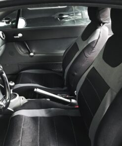 FH Group Car Seat Covers Front Set Cloth - Seat Covers for Low Back Car Seats with Removable Headrest, Universal Fit, Automotive Seat Cover, Airbag Compatible Car Seat Cover for SUV, Sedan, Van Gray 42 710tsJpy6L