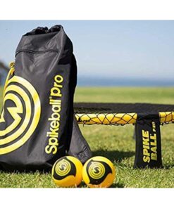 Spikeball Pro Kit (Tournament Edition) - Includes Upgraded Stronger Playing Net, New Balls Designed to Add Spin, Portable Ball Pump Gauge, Backpack - As Seen on Shark Tank TV Black & Yellow 16 710u3HgGm5L