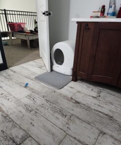 Meowant Self-Cleaning Cat Litter Box, Intelligent Radar Safety Protection Automatic Cat Littler Box for Multiple Cats, Large Capacity/Isolation Odor/APP Control Smart Cat Litter Box with Mat & Liner Gray 55 710u6LJxaL