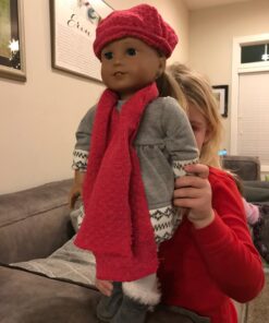 Sophia's Gray Suede Winter Boots with White Faux Fur Lining and Trim Plus Gray Side Button and Soft Tan Soles for 18" Dolls, Gray 42 710uVfcyL