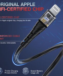 OIITH Apple MFi Certified iPhone Charger Cable 3 Pack 6 Ft, Long Lightning Charging Cord, Fast 2.4A iPhone USB Cord Compatible with iPhone12/11/XS/Max/XR/X/8/8P/7P/6 6Ft Red 24 710vCPTdmuL