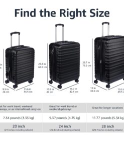 Amazon Basics 20-Inch Hardside Spinner, Black 28 710vChFRIL