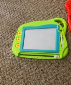 AiTuiTui Magnetic Drawing Board Mini Travel Doodle, Erasable Writing Sketch Colorful Pad Area Educational Learning Toy for Kid/Toddlers/Babies with 3 Stamps and 1 Pen (Green) Green 42 710vHKQt66L