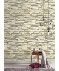 RoomMates RMK9026WP Natural Stacked Stone Peel and Stick Wallpaper Light Gray 30 710vqswxbZL