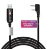 MIRKIT USB FTDI Programming Cable Model 3 Black for Flashing Analogue Ham Radio: Baofeng, Wouxun, Kenwood, Archell FTDI Black