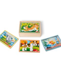 Melissa & Doug Pets 4-in-1 Wooden Jigsaw Puzzles in a Storage Box (48 pcs) - FSC-Certified Materials 26 710xoVZqSGL