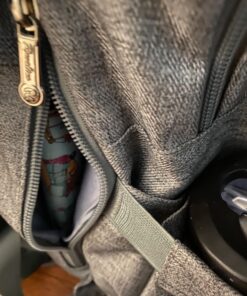 RUVALINO Diaper Bag Backpack, Multifunction Travel Back Pack Maternity Baby Changing Bags, Large Capacity, Waterproof and Stylish, Gray 50 710yDUWkaJL