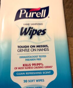 Purell Hand Sanitizing Wipes, Clean Refreshing Scent, 20 Count Travel Pack (Pack of 6) - 9124-09-EC 20 Count (Pack of 6) 22 710yIP9D7L