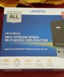 Linksys USB Wireless Network Adapter, Dual-Band wireless Adapter for PC, 600Mbps (AC600) Speed - WUSB6100M 20 710zO2wQ5ZL