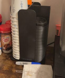 Mind Reader Lid Carousel, Countertop Org Coffee Bar, Beverage Cup Holder, Plastic, 7.75 x 12 x 7.75, Black 34 710zVhPO7CL 1