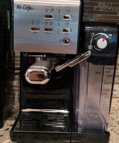 Mr. Coffee Espresso and Cappuccino Machine, Programmable Coffee Maker with Automatic Milk Frother and 19-Bar Pump, Stainless Steel 46 710zjTlwo1L