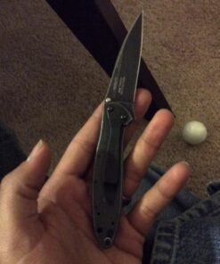 Kershaw Leek BlackWash Folding Pocketknife, 3" 14C28N Stainless Steel Blade, Assisted Opening Folding EDC 56 711 9bN9W8L