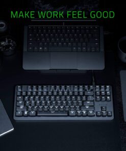 Alternative view of Razer BlackWidow Lite TKL Tenkeyless Mechanical Keyboard : Orange Key Switches - Tactile & Silent - White Individual Key Lighting - Compact Design - Detachable Cable - Classic Black Orange Switches - Tactile & Silent