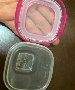 OXO Tot 2 ounce Baby Blocks Food Storage Containers, Pink 24 7111MHDeQLL