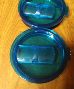 LTG Set of 2 Replacement Splash Proof Sliding Lids for 30oz Steel Tumblers Fits Most 30oz Tumblers. Steel Straws Bonus. Pink, Blue or Green YETI style Lids. 8 7111QI3USXL