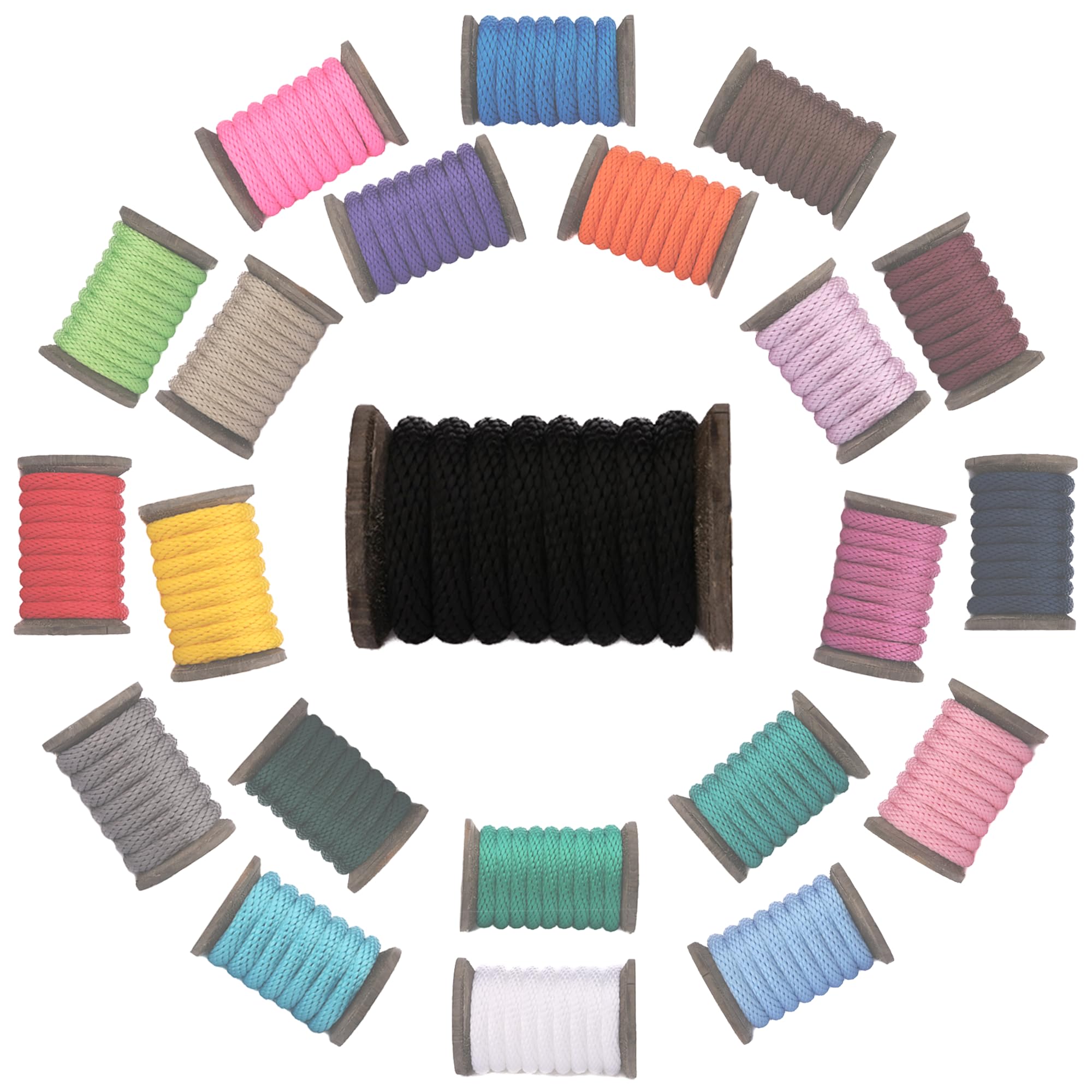 Ravenox Solid Braid Utility Rope | Made in the USA | All Purpose Solid Braid MFP Derby Cord for Crafts, Sports, Landscaping, Horse Tack, Pets & Décor | Dozens of Colors & Diameters of Rope by the Foot 3/8 Inch x 1000 Feet Black 2 Ravenox Solid Braid Utility Rope | Made in the USA | All Purpose Solid Braid MFP Derby Cord for Crafts, Sports, Landscaping, Horse Tack, Pets & Décor | Dozens of Colors & Diameters of Rope by the Foot 3/8 Inch x 1000 Feet Black - Image 2