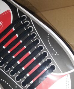 HOMAR No Tie Shoelaces for Kids and Adults Stretch Silicone Elastic No Tie Shoe Laces Adult Size Black 52 71129LeZoqL