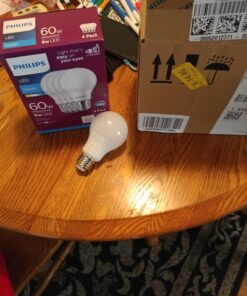 Philips LED Frosted A19 Light Bulb, Non-Dimmable, 800 Lumen, Daylight (5000K), 9W=60W, E26 Base, 16-Pack Daylight (5000k) 16 Count (Pack of 1) 65 7112ipGEgtL