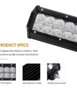 Auxbeam 7" LED Light Bar Flood Led Work Light 36W Off Road Driving Lights for JeepTruck 4x4 Military Mining Boating Farming and Heavy Equipment 26 7112lEae2EL