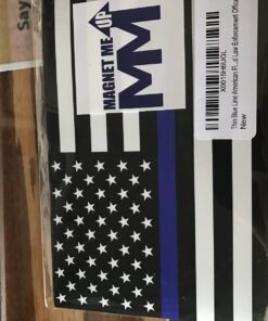 Magnet Me Up Thin Blue Line American Flag Magnet Decal, 4x6 Inch, Heavy-Duty Automotive Magnet for Car, Truck, SUV, Show Your Support for Police and Law Enforcement Officers, Made in The USA 29 7112luNDQKL