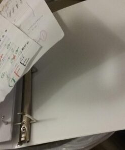 Amazon Basics 3 Ring Binder with 1.5 Inch D-Ring and Clear Overlay, White, 4-Pack 1.5-inch 32 7112rXCtBAL