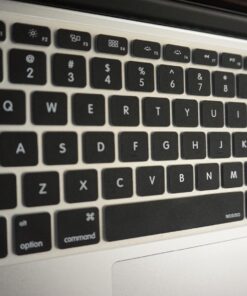 MOSISO Silicone Keyboard Cover Compatible with MacBook Air 13 inch A1466 A1369 2010-2017&Compatible with MacBook Pro 13/15 inch (with/Without Retina Display, 2015 or Older Version), Black 35 7113L3w1REL