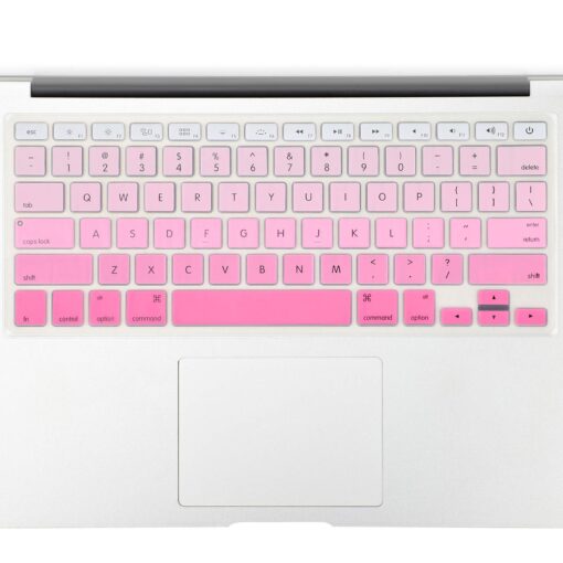 Allinside Pink Ombre Keyboard Cover Skin for MacBook Pro 13" 15" 17" (2015 or Older Version), MacBook Air 13" A1369/A1466, Older iMac Wireless Keyboard MC184LL/B 2010-2017 MacBook Air 13 & 2008-2015 Mac Pro 13/15 Ombre Pink