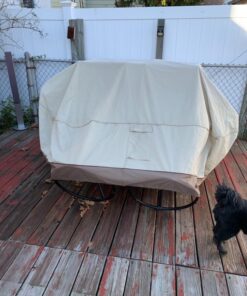 Classic Accessories Veranda Water-Resistant 25.5 Inch Stackable Patio Chair Cover, Pebble 35 71140NzS7vL