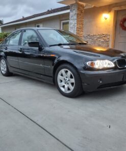 AKKON - For 02-05 BMW E46 3-Series 4 Doors Sedan Wagon Chrome Halo Ring LED Projector Headlights w-Build in Corner Lamp Set 2Pcs Chrome Housing 17 71144Gt1cEL