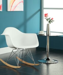 Modway Mid-Century Modern Molded Plastic Kid's Size Lounge Chair Rocker in White 22 7114jcR88AL