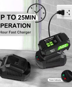 Leisch Life Cordless Leaf Blower Battery Operated,20V Handheld Electric Leaf Blower w/2.0Ah Battery & Fast Charger, 2 Speed Mode, Lightweight Battery Powered Blowers for Patio, Blowing Leaves and Snow Green 25 7115aWJ8VQL 1