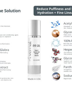 Alternative view of Vernal Anti Wrinkle Eye Cream - Vitamin C and Hyaluronic Acid Infused Collagen Eye Cream, Dark Circle Depuffing Eye Bag Cream for Dark Circles, Puffiness, Under Eye Bags, Crows Feet & Fine Lines