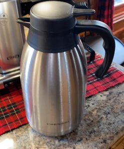 Thermal Coffee Carafe 68oz / 2L - 24 Hours Hot Beverage Dispenser, Insulated Stainless Steel Water Coffee Urn, Coffee Carafes For Keeping Hot Coffee Dispenser for Parties - Hot Chocolate Dispenser Silver 38 7116h7siORL