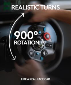 Logitech G29 Driving Force Racing Wheel and Floor Pedals, Real Force Feedback, Stainless Steel Paddle Shifters, Leather Steering Wheel Cover for PS5, PS4, PC, Mac - Black 23 7116o2jqkjL