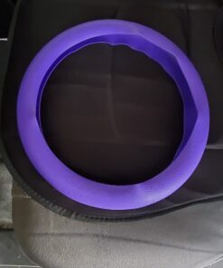 Steering Wheel Cover Auto Car Silicone Great Grip Anti-Slip Steering Cover Diameter 36-38cm/14-15inch (Purple) Purple 35 71170U1TJwL