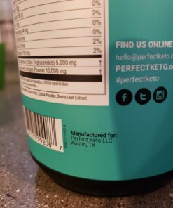 Perfect Keto Collagen Peptides Protein Powder with MCT Oil | Hydrolyzed Collagen, Type I & III Supplement | Non-GMO, Gluten Free, Grassfed, Keto Coffee Creamer | Shakes for Women & Men - Chocolate 46 7118qqEyKNL