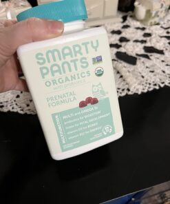 SmartyPants Organic Prenatal Vitamins, Daily Multivitamin: Methylfolate, Probiotics, Vitamins C, D3, B12, K & Zinc for Immune Support, Digestive Health, & Fetal Development, 120 Gummies, 30 Day Supply 120 Count (Pack of 1) 51 71196sDXxNL