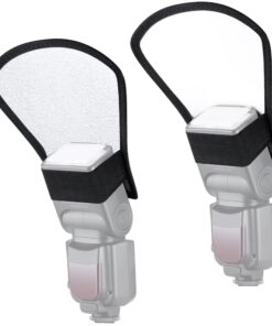 waka Flash Diffuser Reflector Kit - Bend Bounce Flash Diffuser+ Silver/White Reflector for Speedlight, Universal Mount for Canon, Nikon, etc. 25 7119ZxArXL