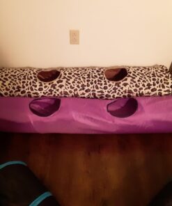 PAWZ Road Cat Toys Collapsible Tunnel Dog Tube for Fat Cat,Rabbits,Dogs Length 51" Diameter 12" Leopard Large-51" 32 7119go09EKL