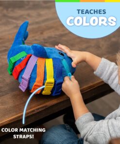 Buckle Toys - Blu Whale - Develop Motor Skills and Problem Solving - Counting and Color Recognition - Sensory Toddler Travel Toy 20 711A2tdLgzL