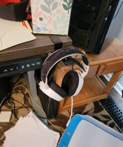 6amLifestyle Headphone Headset Holder Hanger, Universal Metal Gaming Headphones Stand Mount Under Desk Hook Clip with Adjustable Clamp for All Headsets, Black Normal 50 711C4QBMfSL