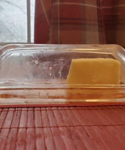 Kangaroo Glass Butter Dish with Lid - Elegant Crystal Glass to Hold Stick of Butter, Block of Cream Cheese & Serving Dish for Dishes & Small Fruits - Clear Butter Tray for Refrigerator & Counter Top 24 711C9cPaf1L