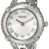 GUESS Petite Vintage Crystal Bracelet Watch with Self-Adjustable Links Silver Tone/Silver/Silver Tone 14 711DYC9j4XL