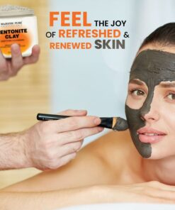 MAJESTIC PURE Bentonite Clay - Indian Healing Clay - Deep Pore Cleansing Mask - Clay Mask for Face, Hair, Acne, Detoxify and Skin Care - Sodium Bentonite Powder - Facial Mask for Men & Women - 20 oz 31 711DbNWp80L