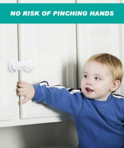 Alternative view of Cabinet Locks - Adoric Life Child Safety Locks 4 Pack - Baby Safety Cabinet Locks - Baby Proofing Cabinet Kitchen System with Strong Adhesive Tape White-4pc