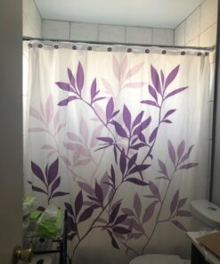 InterDesign Shower Curtain, Leaves, Purple 29 711EAQ1u1yL