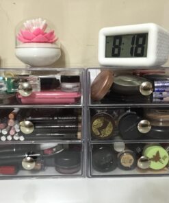 iDesign BPA-Free Plastic 3-Drawer Vanity Organizer - 6.5" x 6.5" x 6.5", Clear 48 711EVlJgfL